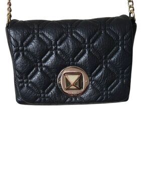 Kate Spade Quilted Black Crossbody Chain Bag Gold Hardware
